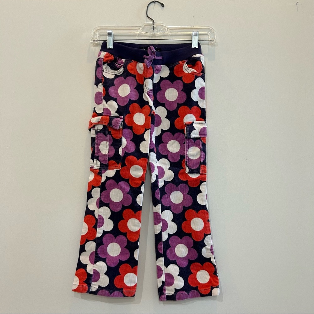 Mini Biden floral corduroy pants. Size youth 7.